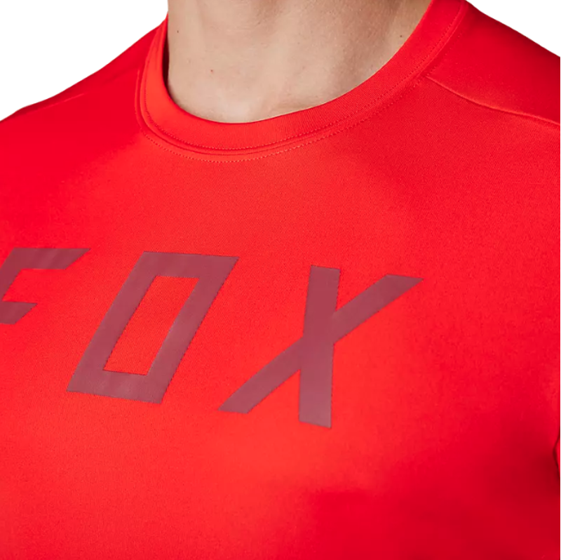 Fox Racing Ranger Short Sleeve Moth Race Jersey in Fluorescent Red-3